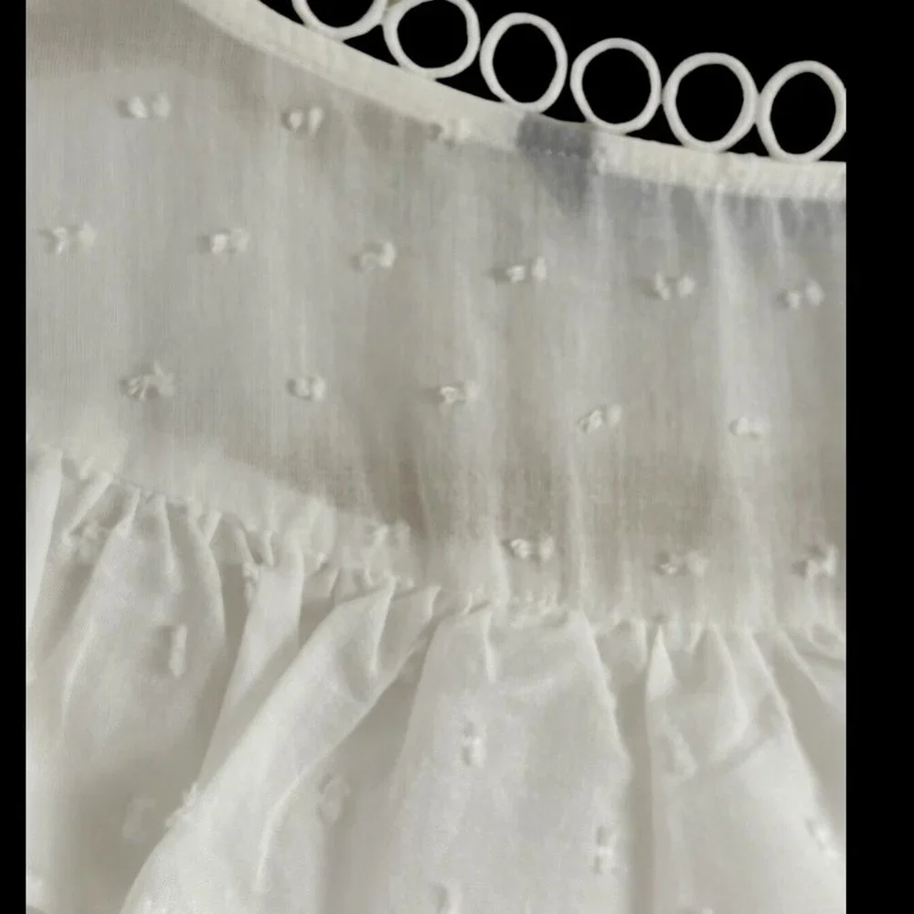 ZARA DOTTED MESH BLOUSE